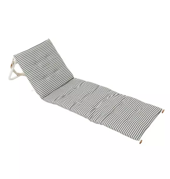 Reclining Beach Chair: Vacay Olive Stripe