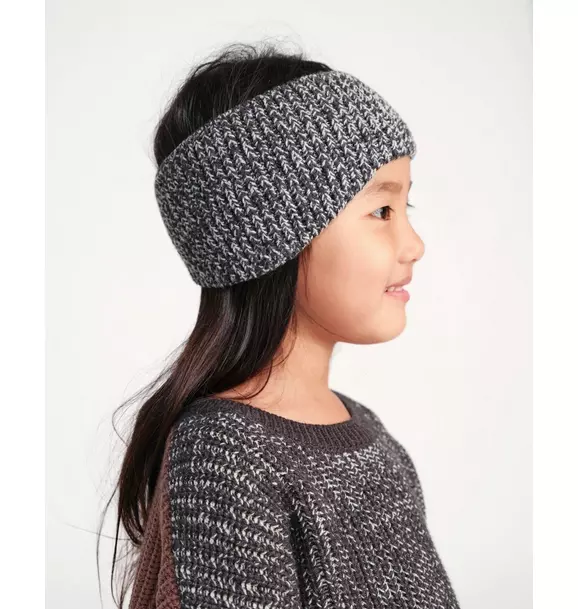 Earband Chunky - Black Melange