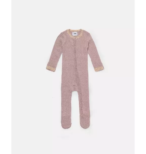 Long Sleeve Jumpsuit Footie - Hug Me - Ash Rose