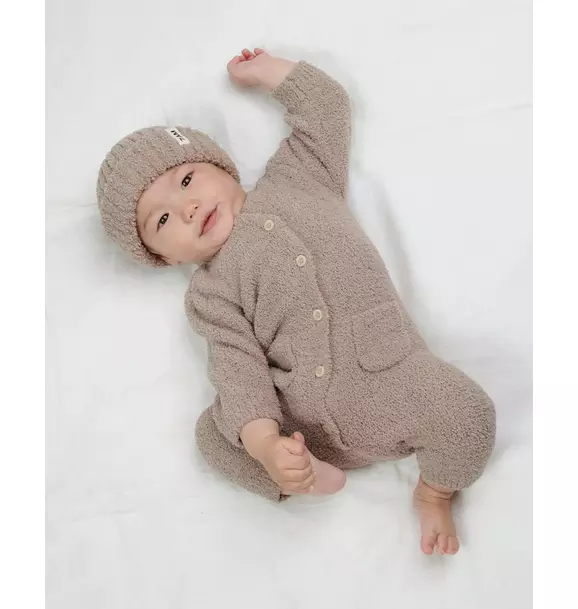 Long Sleeve Jumpsuit Fuzzy - Taupe