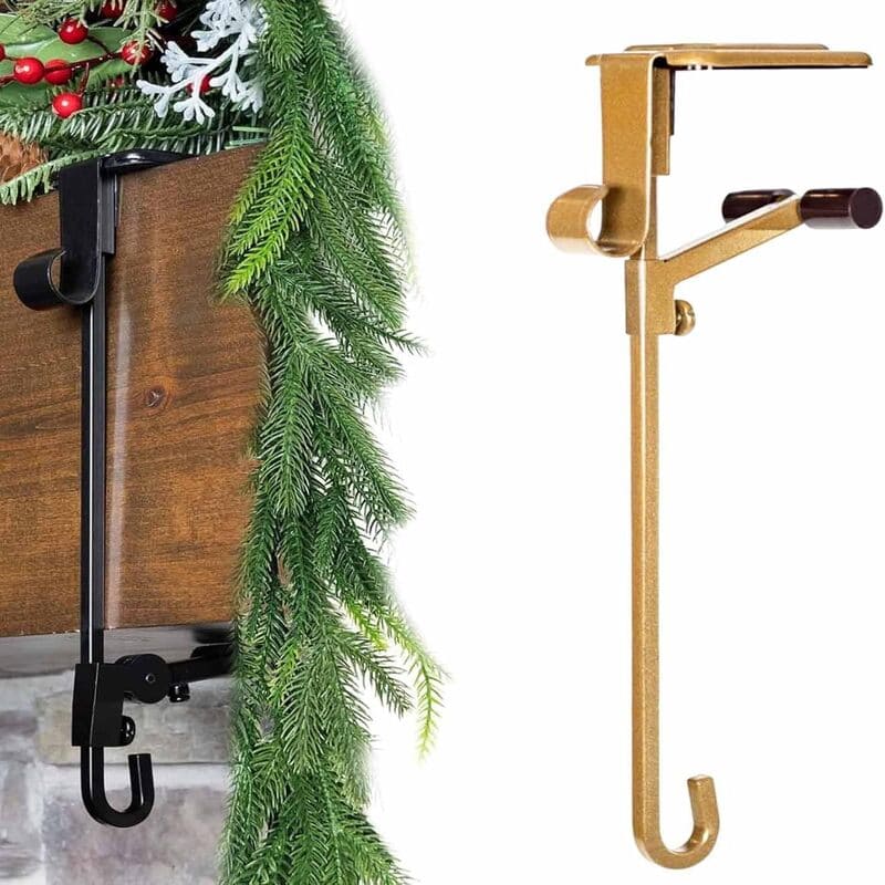 2 In 1 Adjustable Christmas Garland and Stocking Hanger