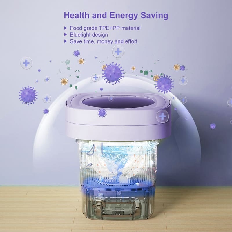 15L Foldable Washing Machine with Blue Light & UV Sterilization