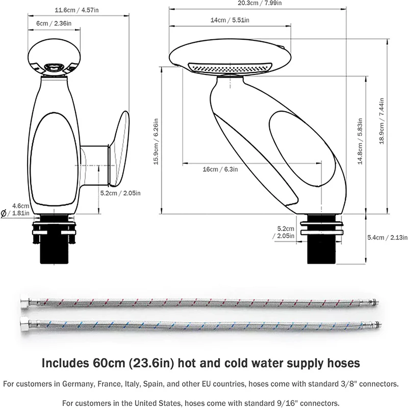 Bathroom Pull-Out Faucet with LED Light