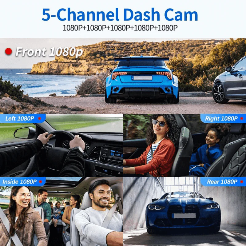 5 Channel 360° Dash Camera with WiFi