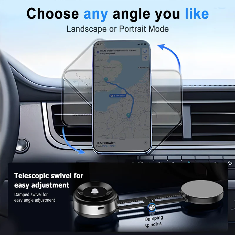 Electric Vacuum Magnetic Car Phone Holder