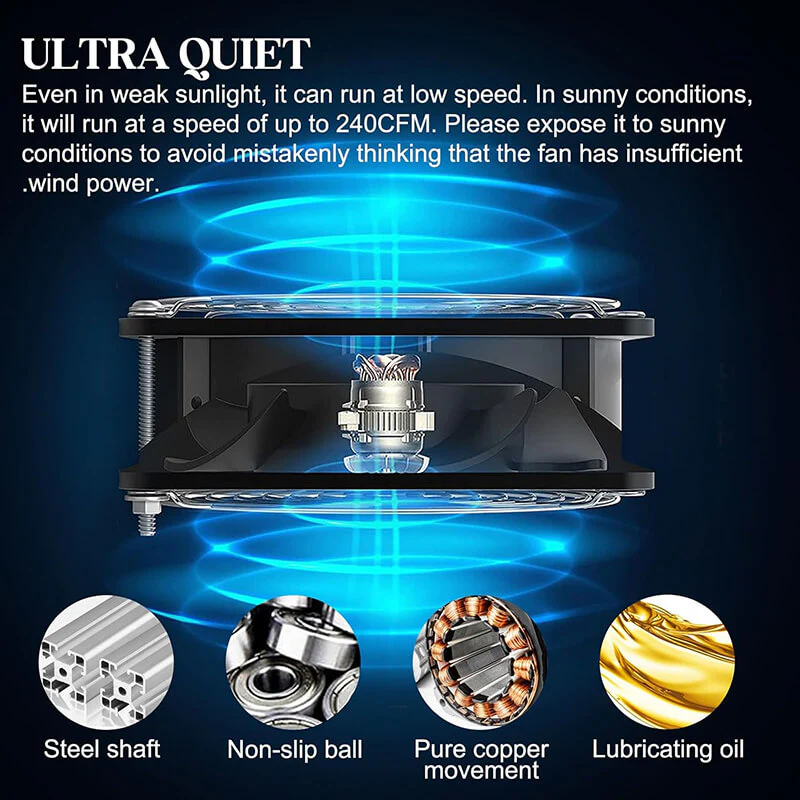 25W Solar Exhaust Fans