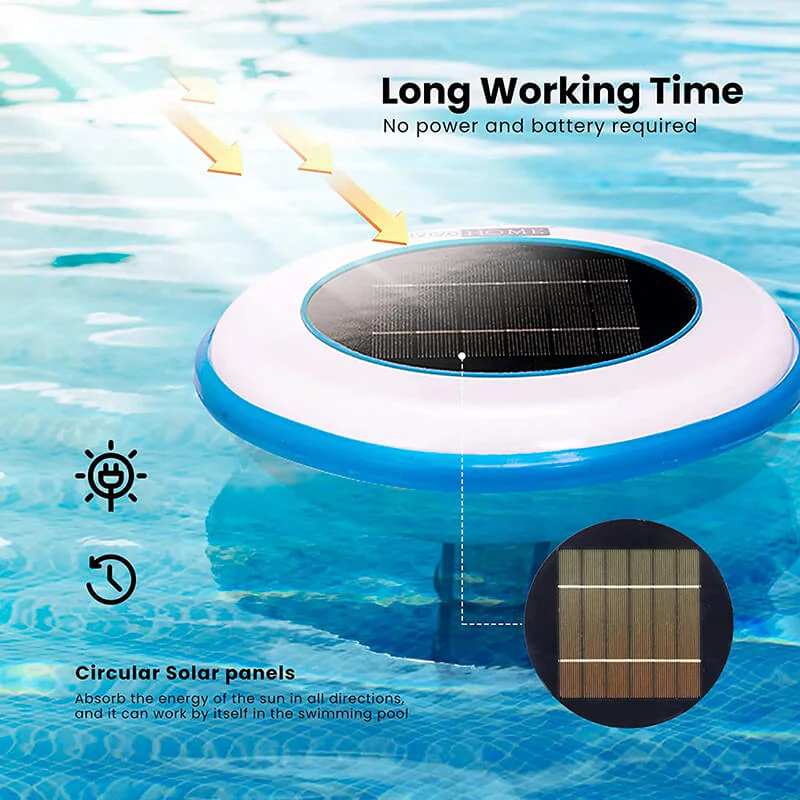 Solar Powered Pool Ionizer with LED Light