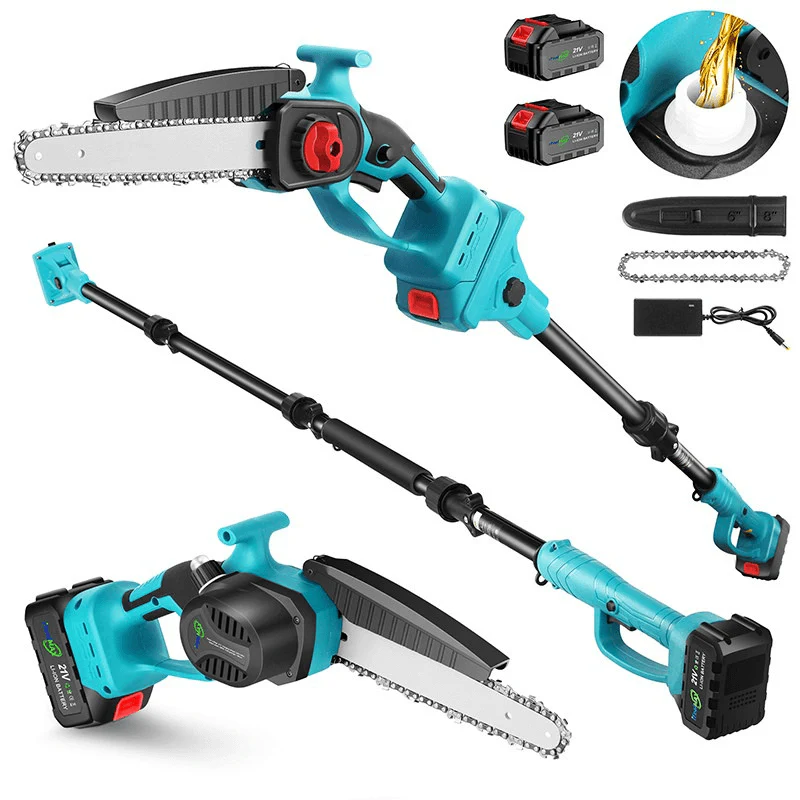 2 in 1 Cordless 8 inch Chainsaw with Pole Saw