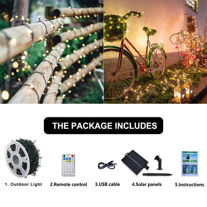 164FT Solar Outdoor Rope Lights
