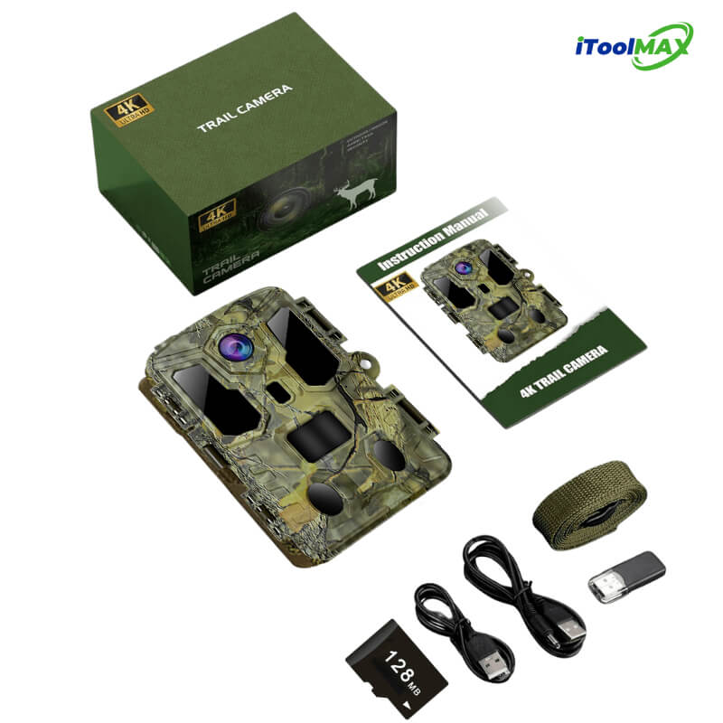 4G Cellular Trail Camera with Solar Panel, 4K Ultra HD