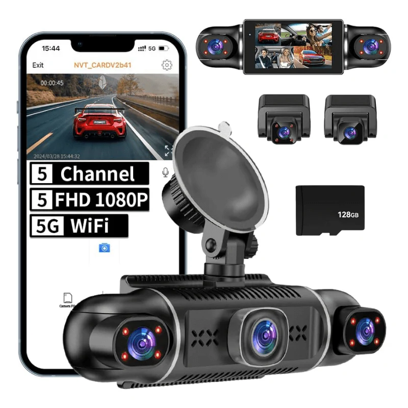 5 Channel 360° Dash Camera with WiFi