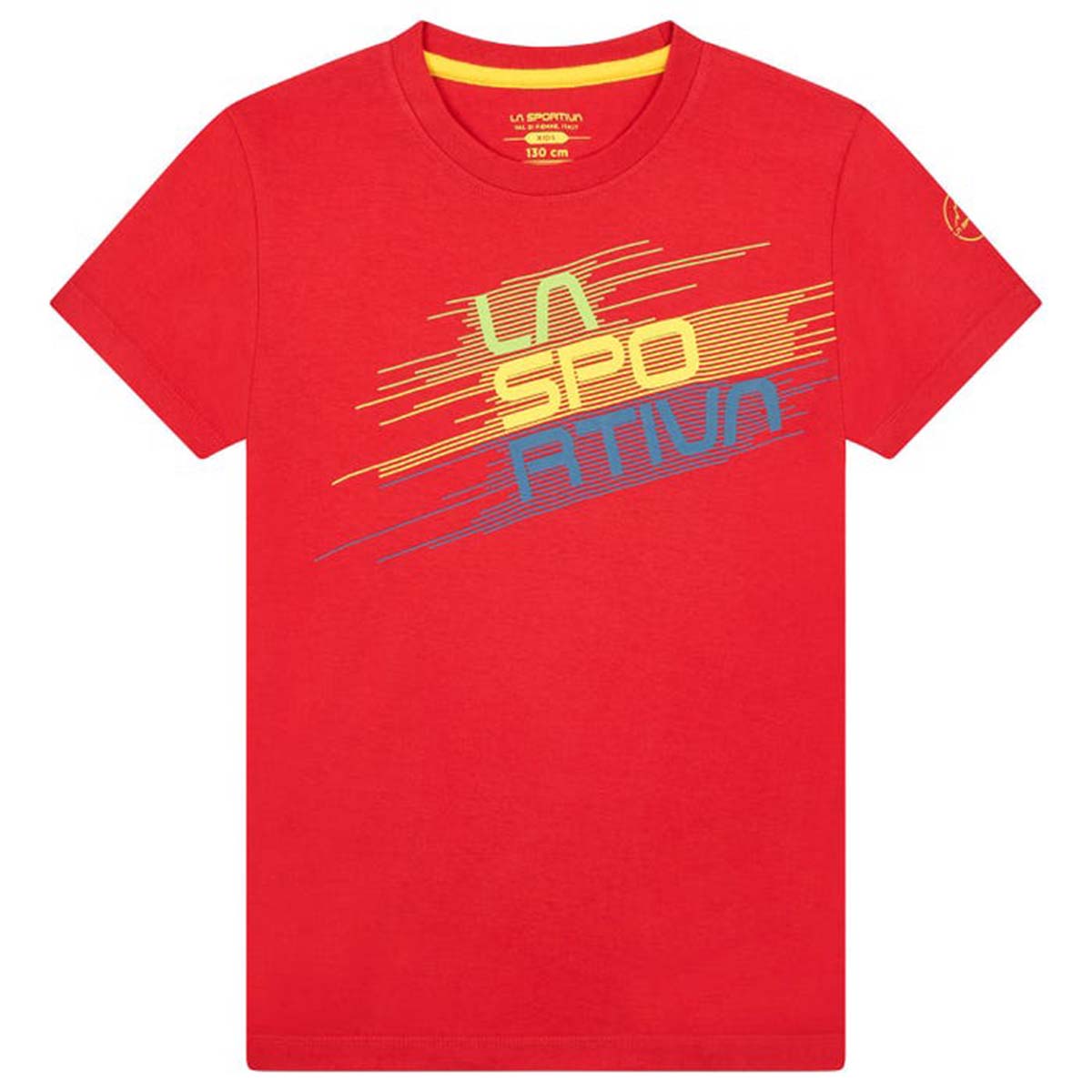 𝐋𝐚 𝐒𝐩𝐨𝐫𝐭𝐢𝐯𝐚 Stripe Evo Kids Climbing T-Shirt Red