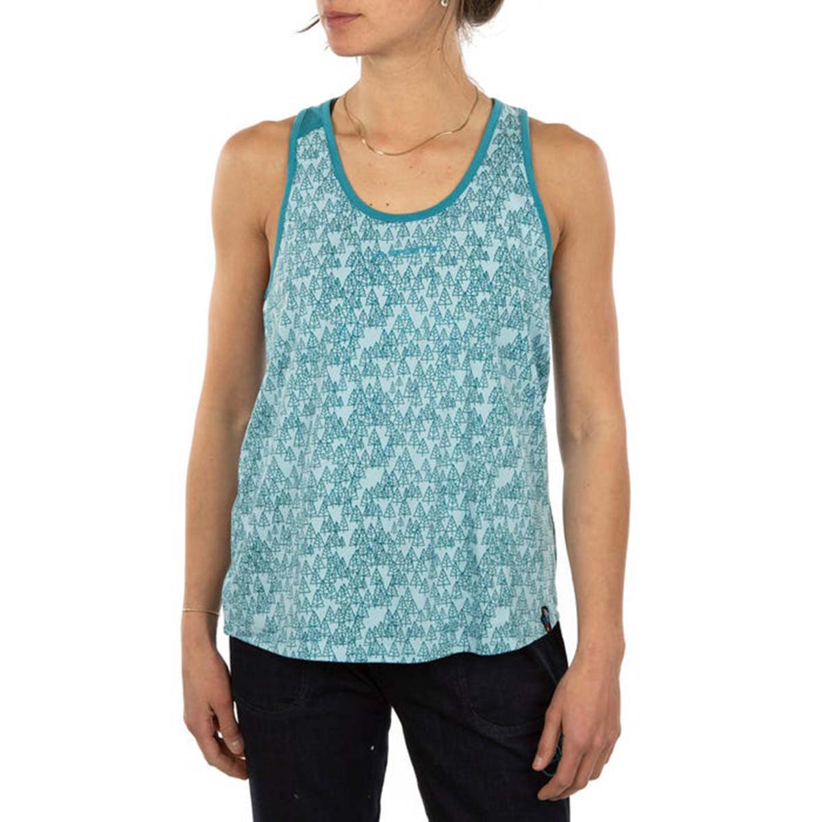 Trees Womens Climbing Tank Top Blue