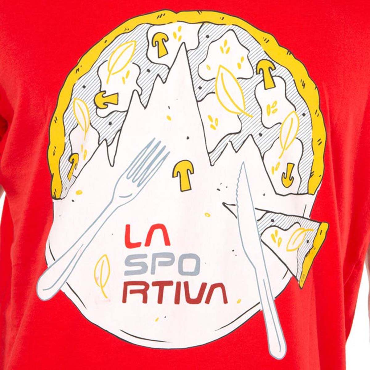 Pizza Mens Climbing T-Shirt Red