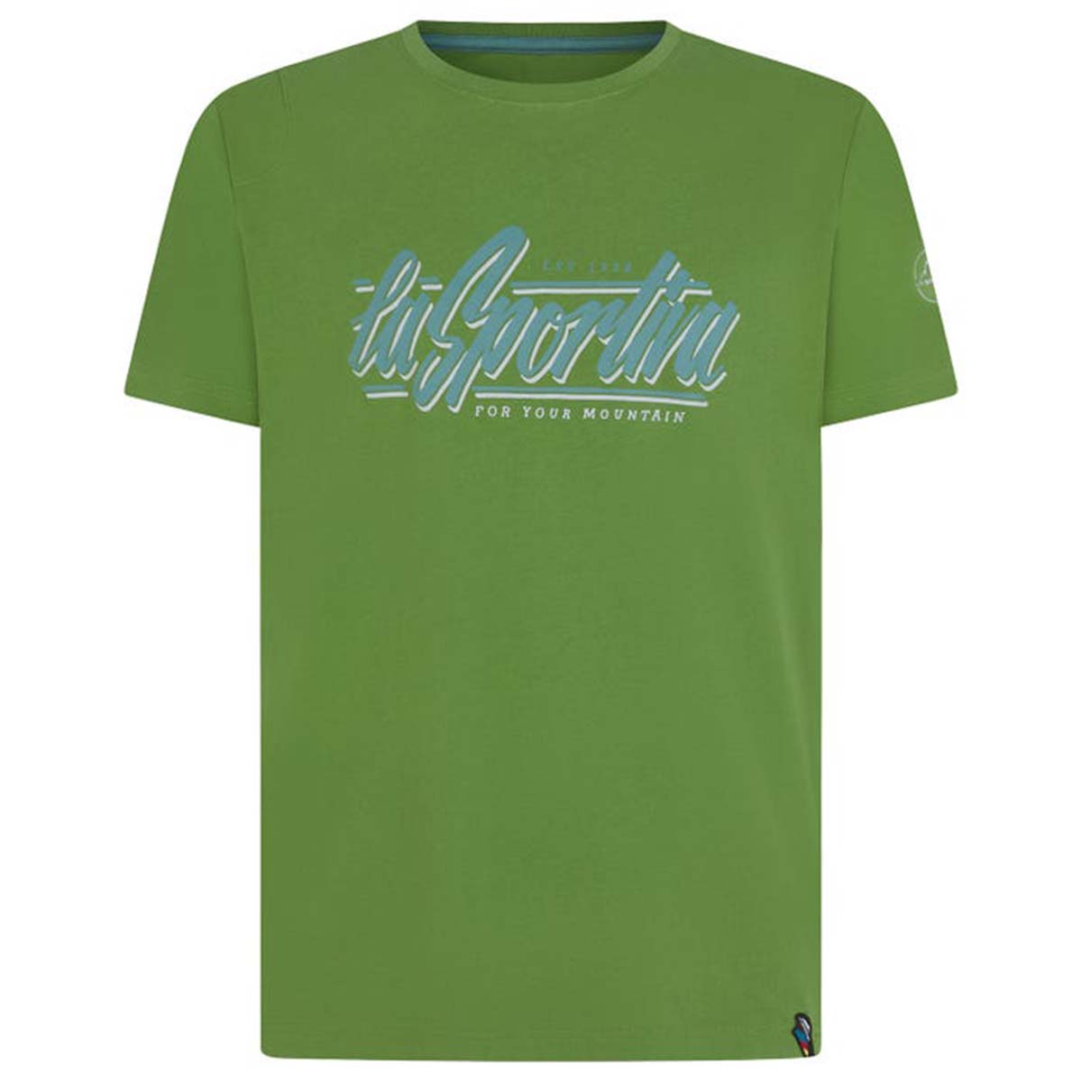 Retro Mens Climbing T-Shirt Green
