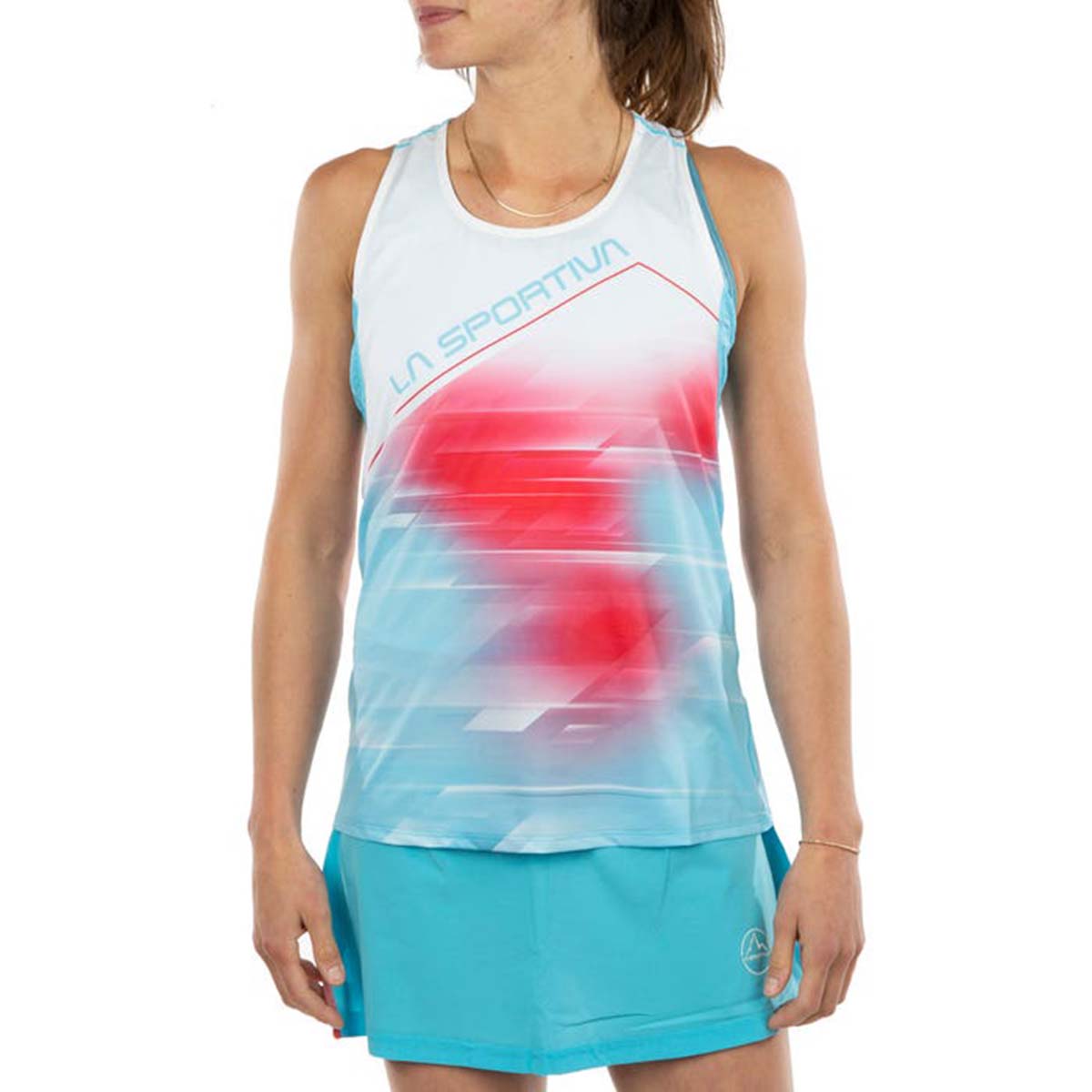 Sky Womens Running Tank Top Blue
