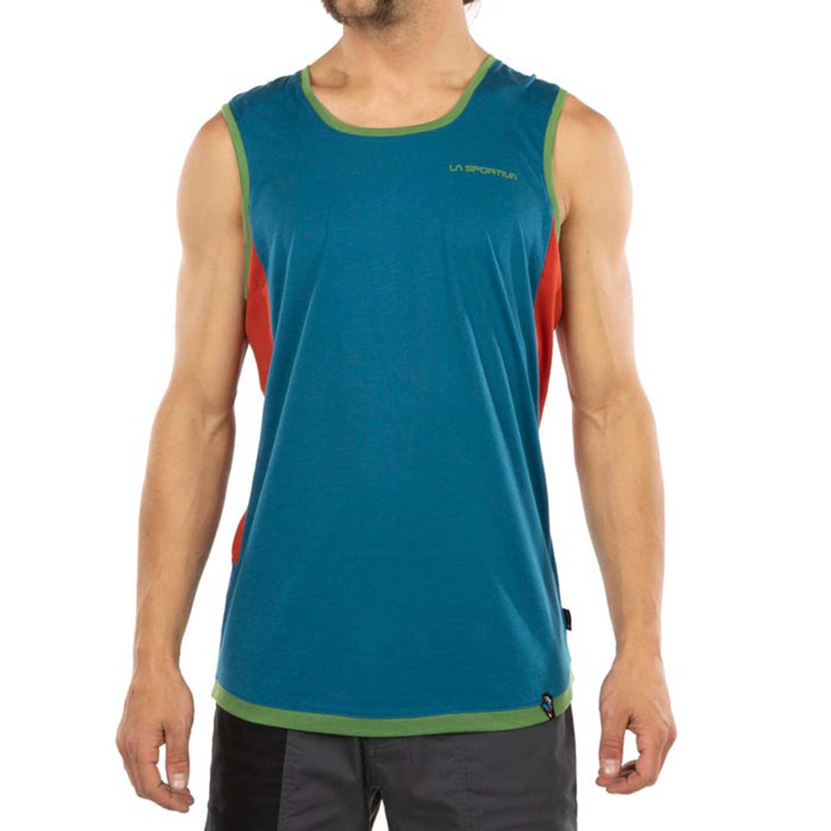 Crimp Mens Climbing Tank Top Blue