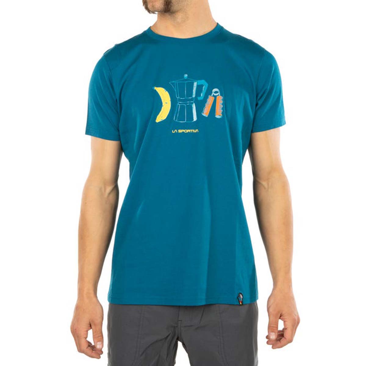 Breakfast Mens Climbing T-Shirt Blue