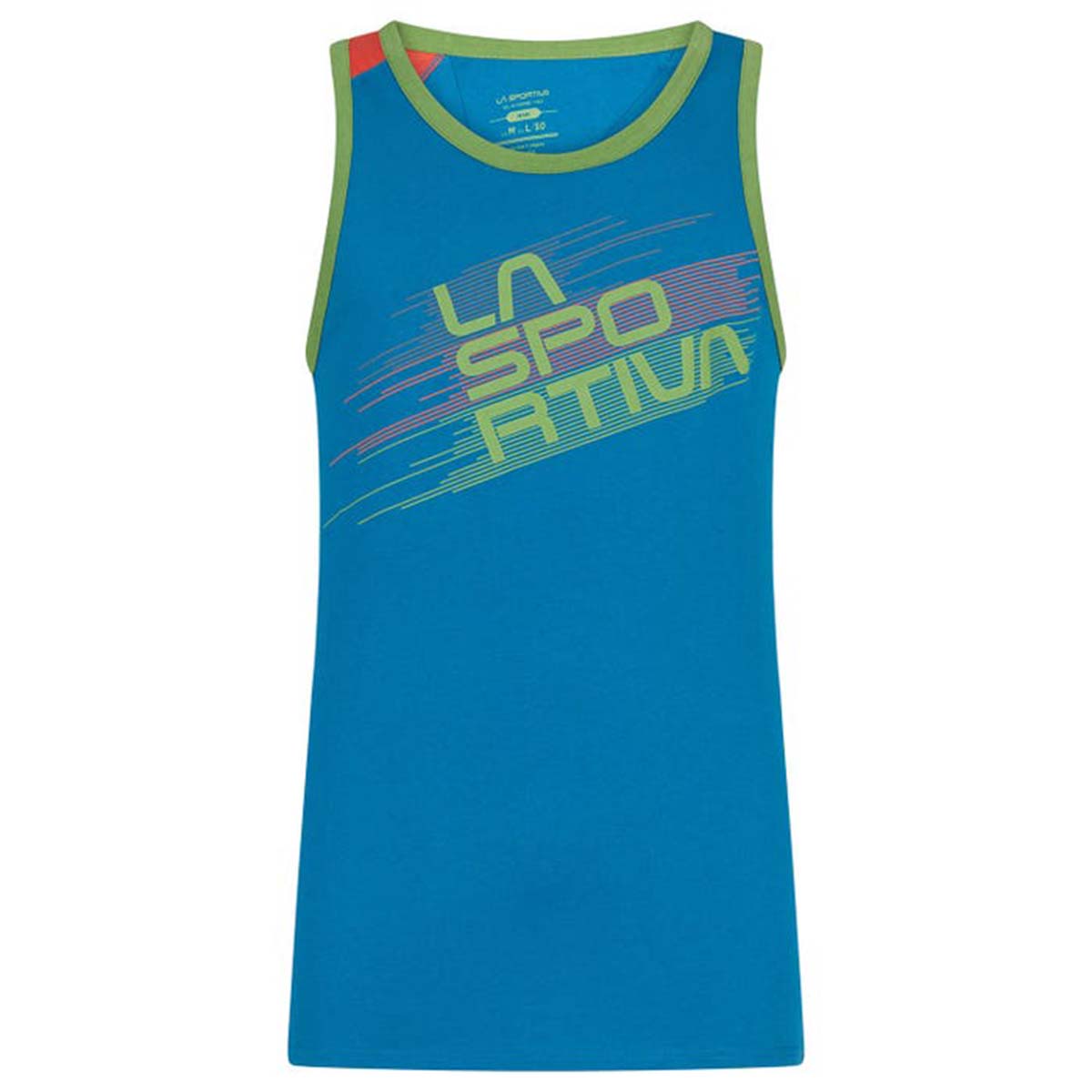 Stripe Mens Climbing Tank Top Blue