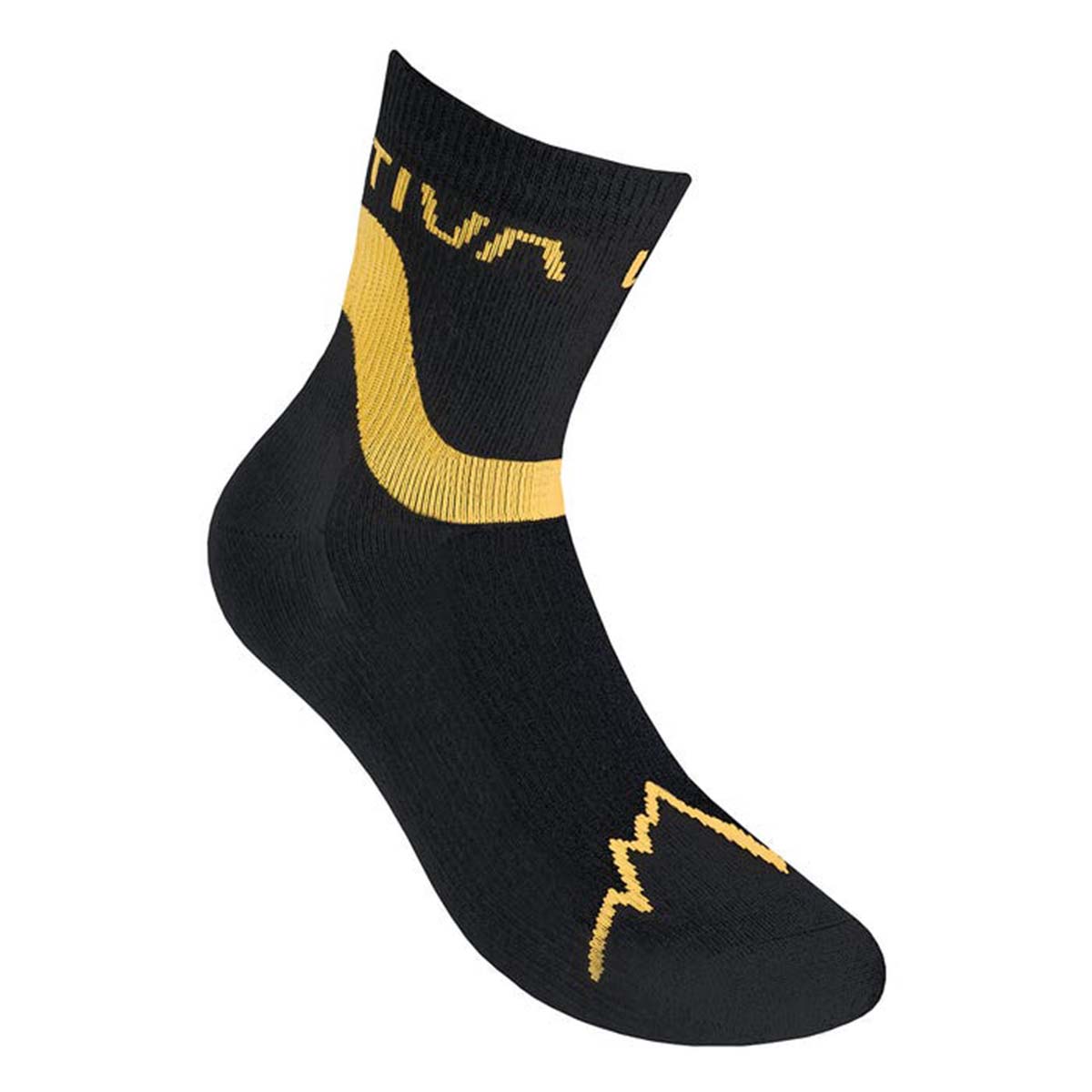Snowrun Mens Running Socks Black