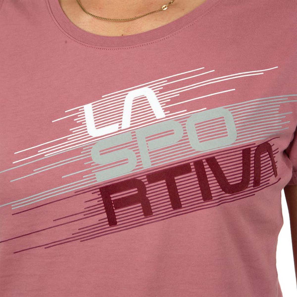 Stripe Evo Womens Climbing T-Shirt Pink