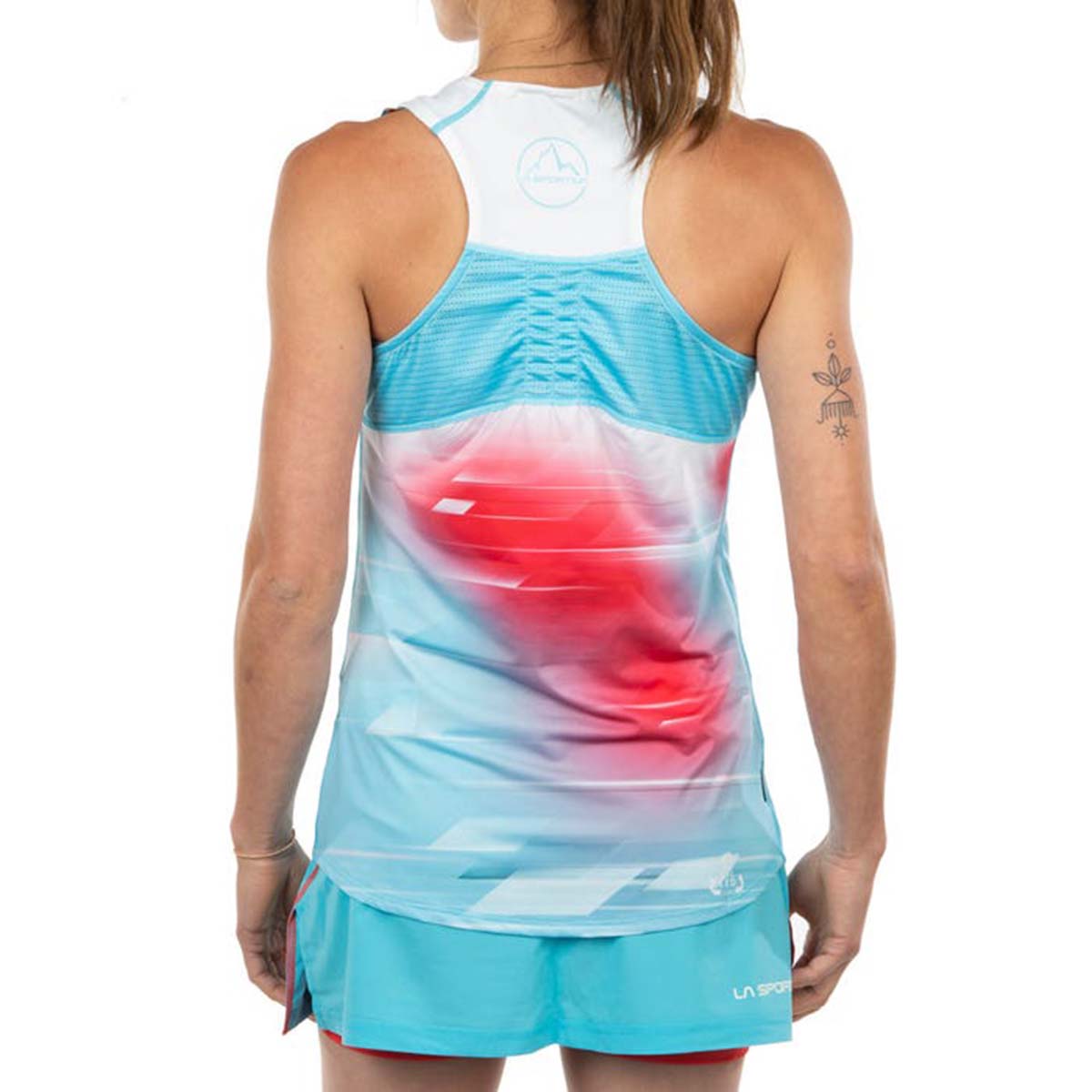 Sky Womens Running Tank Top Blue