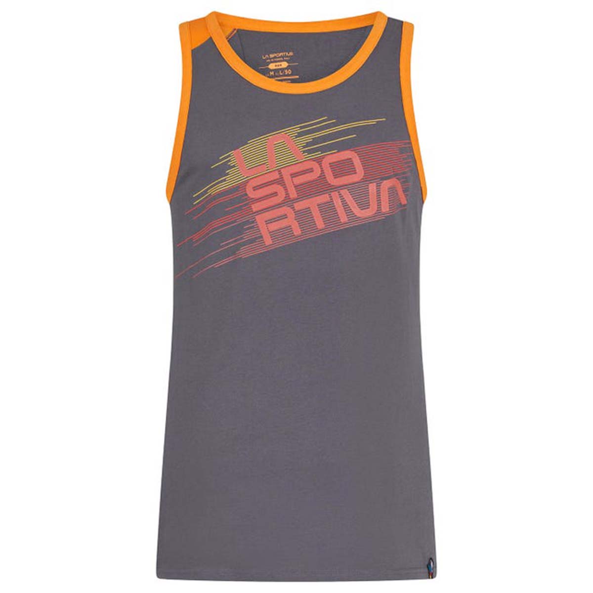 Stripe Mens Climbing Tank Top Grey