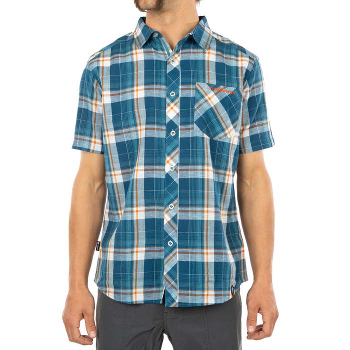 Longitude II Mens Climbing Shirt Blue