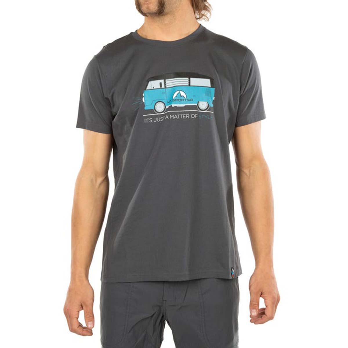 Van Mens Climbing T-Shirt Grey
