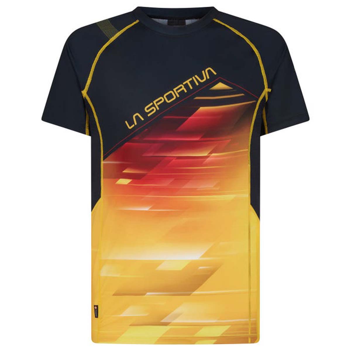 Wave Mens Running T-Shirt Black