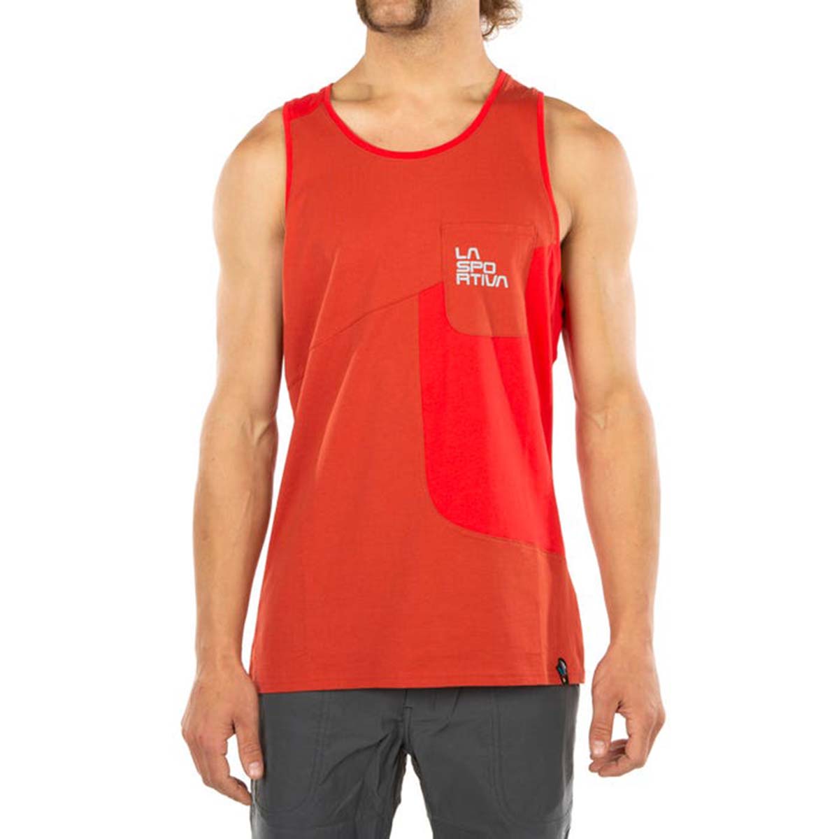 Dude Mens Climbing Tank Top Red