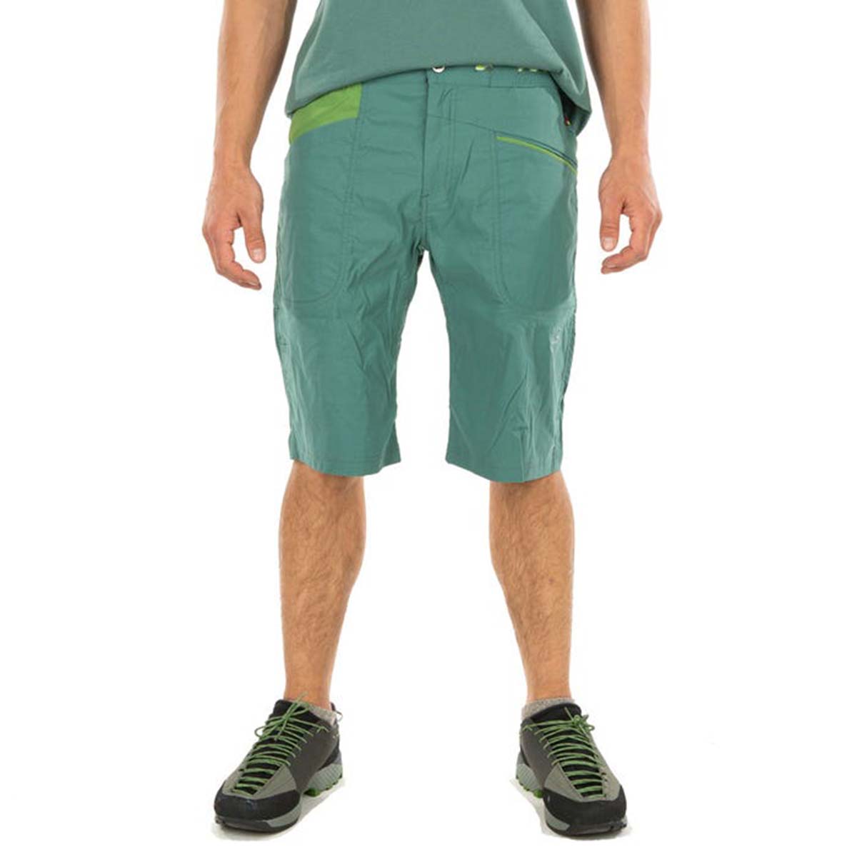 Belay Mens Climbing Shorts Green