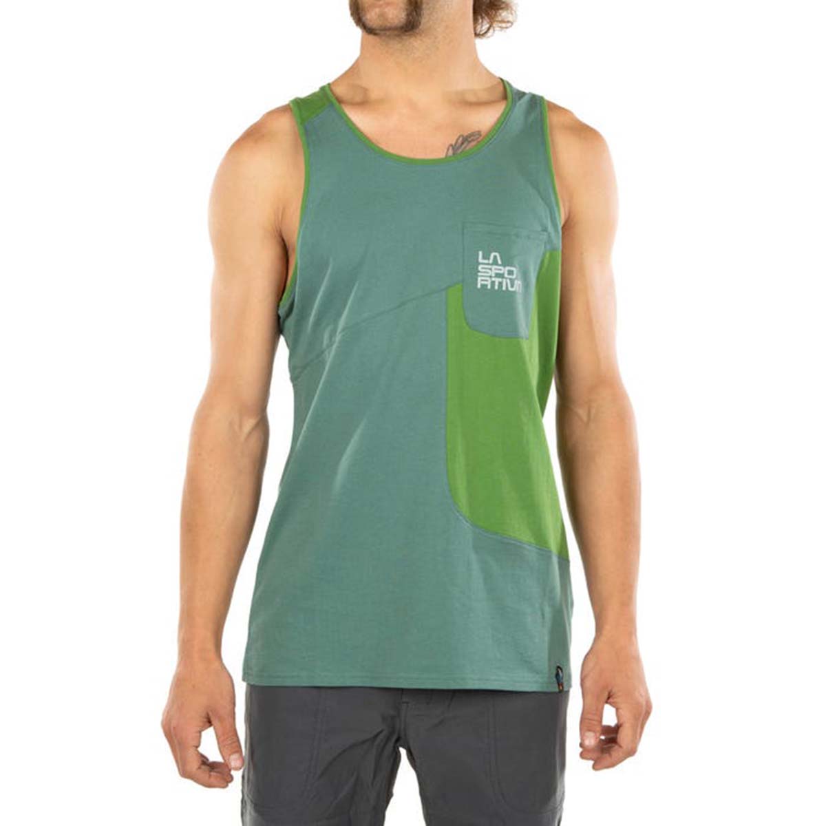 Dude Mens Climbing Tank Top Green