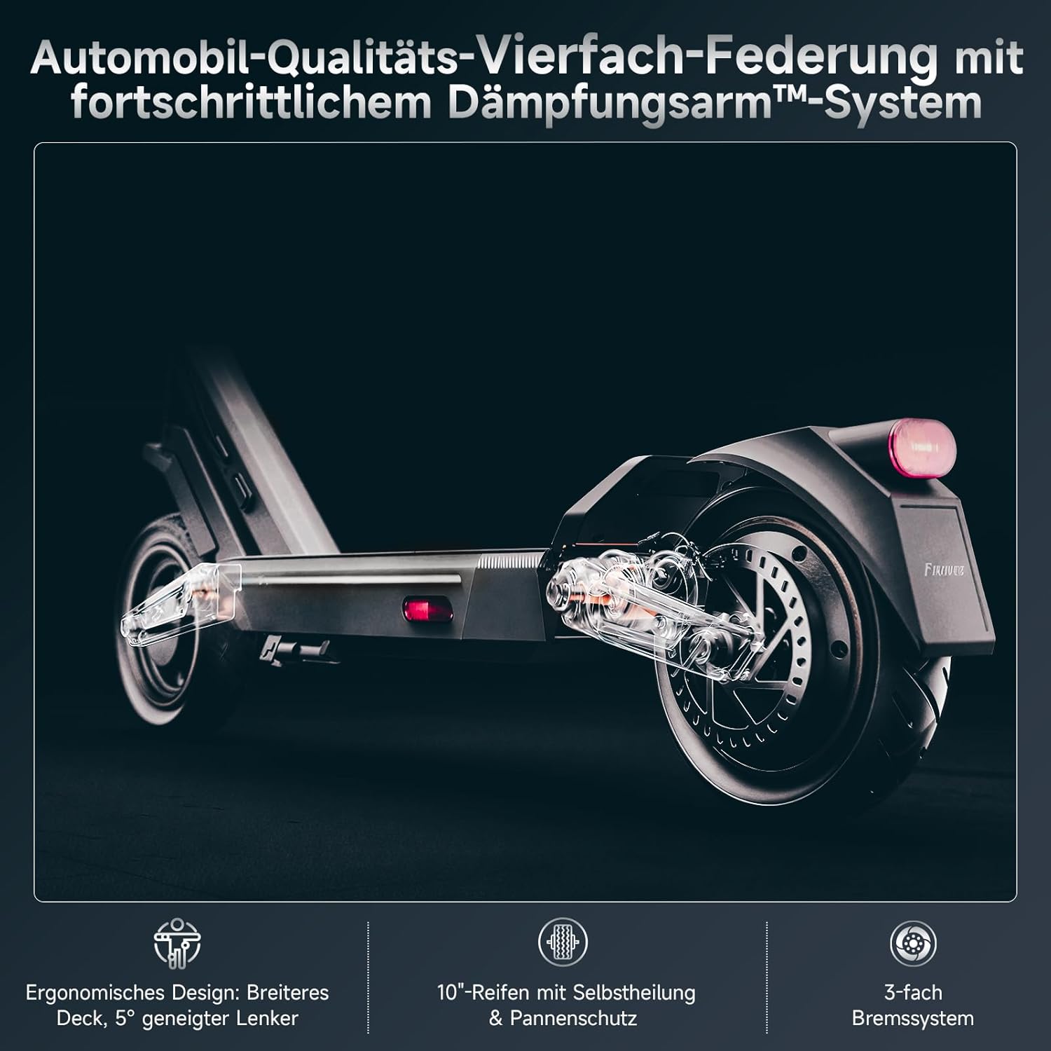 🚀NAVEE ST3 PRO E-Scooter ABE Certified - 1350W 75KM Quad Suspension System