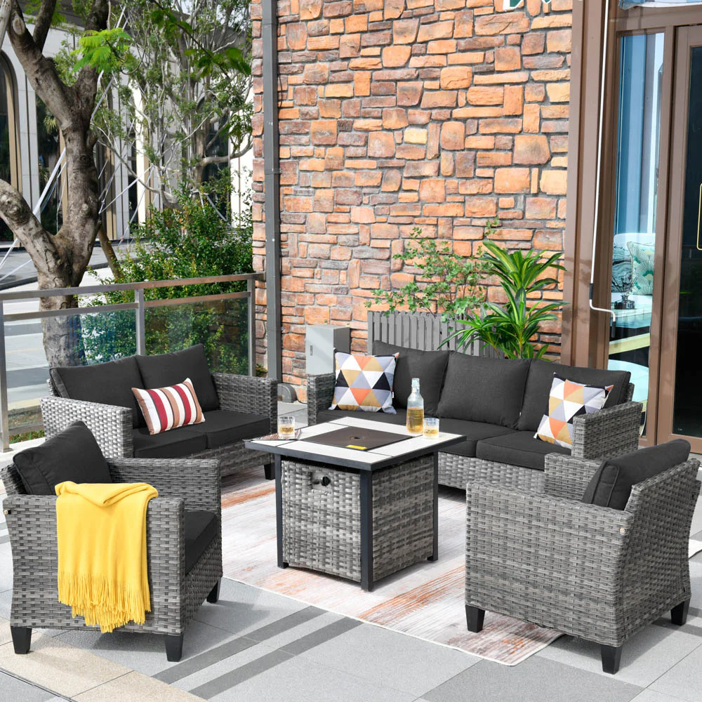 Outdoor Furniture with Fire Pit Sets