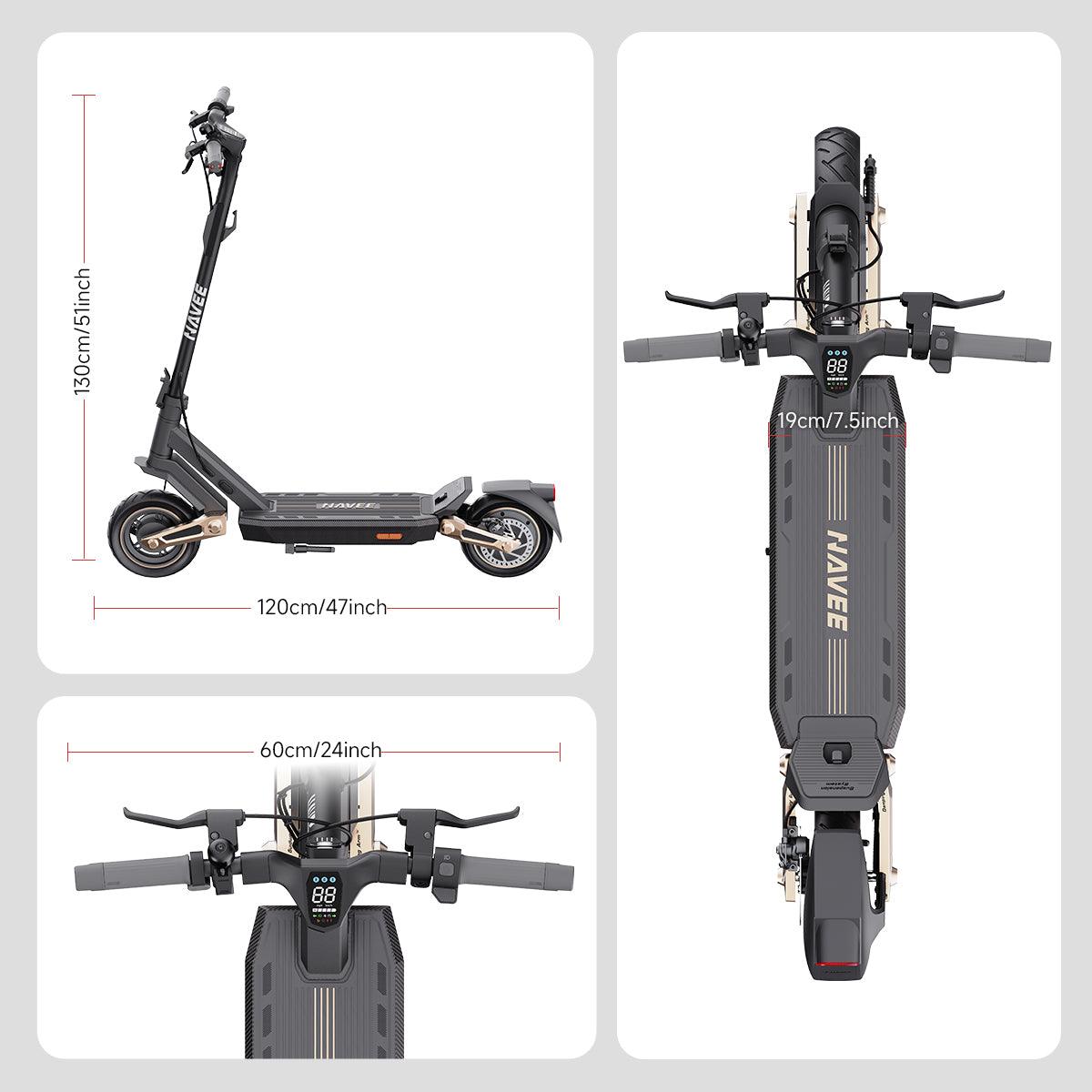 🚀NAVEE ST3 PRO E-Scooter ABE Certified - 1350W 75KM Quad Suspension System