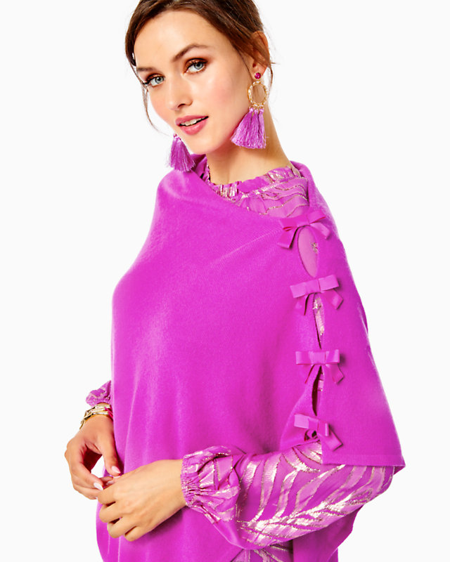 Harp Cashmere Wrap With Bows