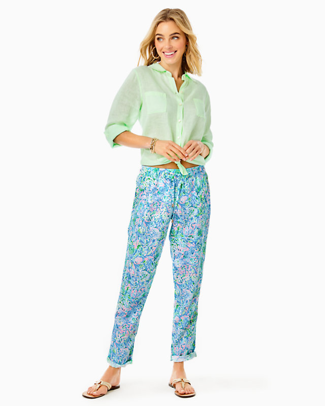 31" Taron Mid-Rise Linen Pant