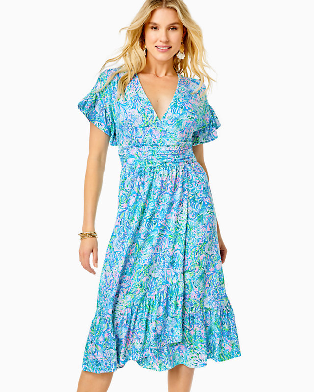 Juliet Ruffle Midi Dress