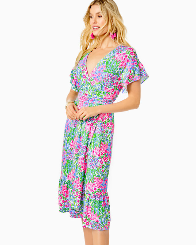 Juliet Ruffle Midi Dress
