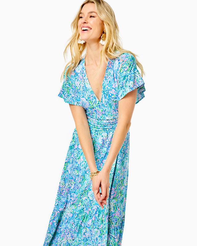 Juliet Ruffle Midi Dress