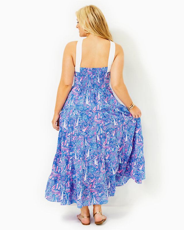 Jenette Cotton Halter Maxi Dress