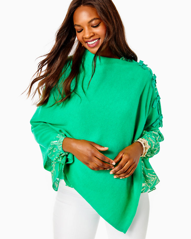 Harp Cashmere Wrap With Bows