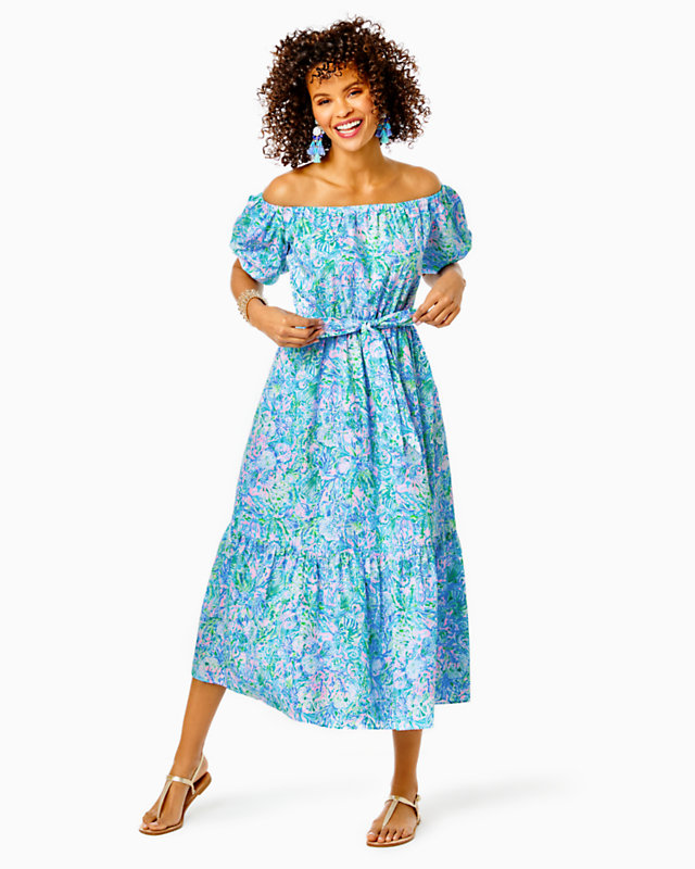 Tamie Off-the-Shoulder Midi Dress