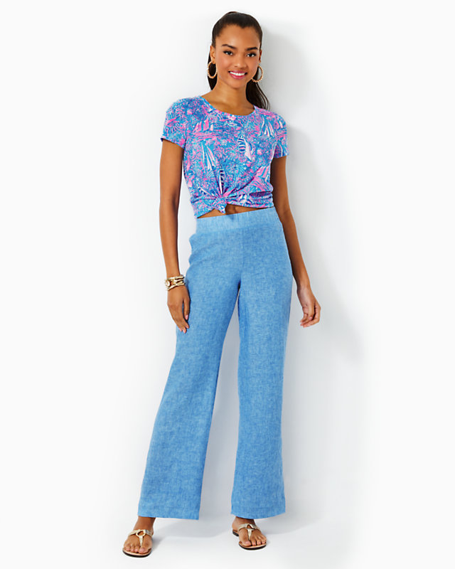 32" Deri Linen Palazzo Pant