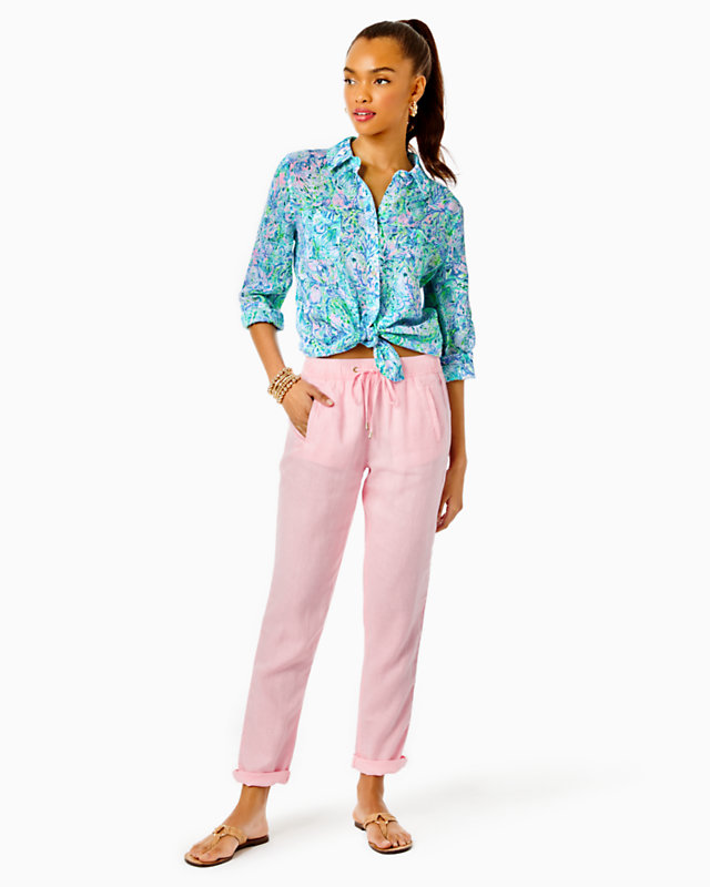 31" Taron Mid-Rise Linen Pant
