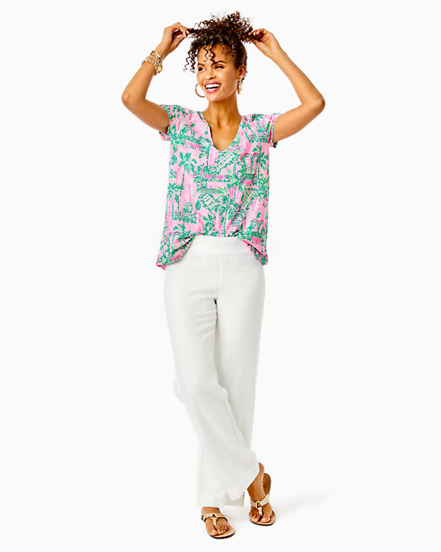 31" Deri Linen Palazzo Pant