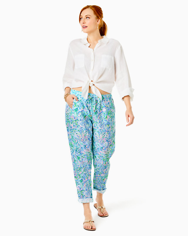 31" Taron Mid-Rise Linen Pant
