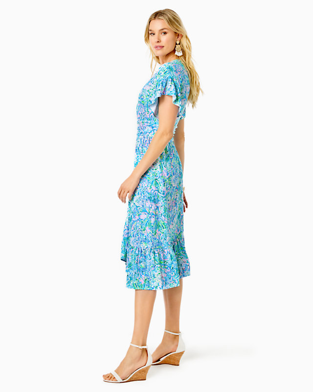 Juliet Ruffle Midi Dress