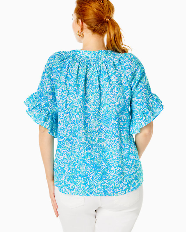 Tayla Short Sleeve Linen Top